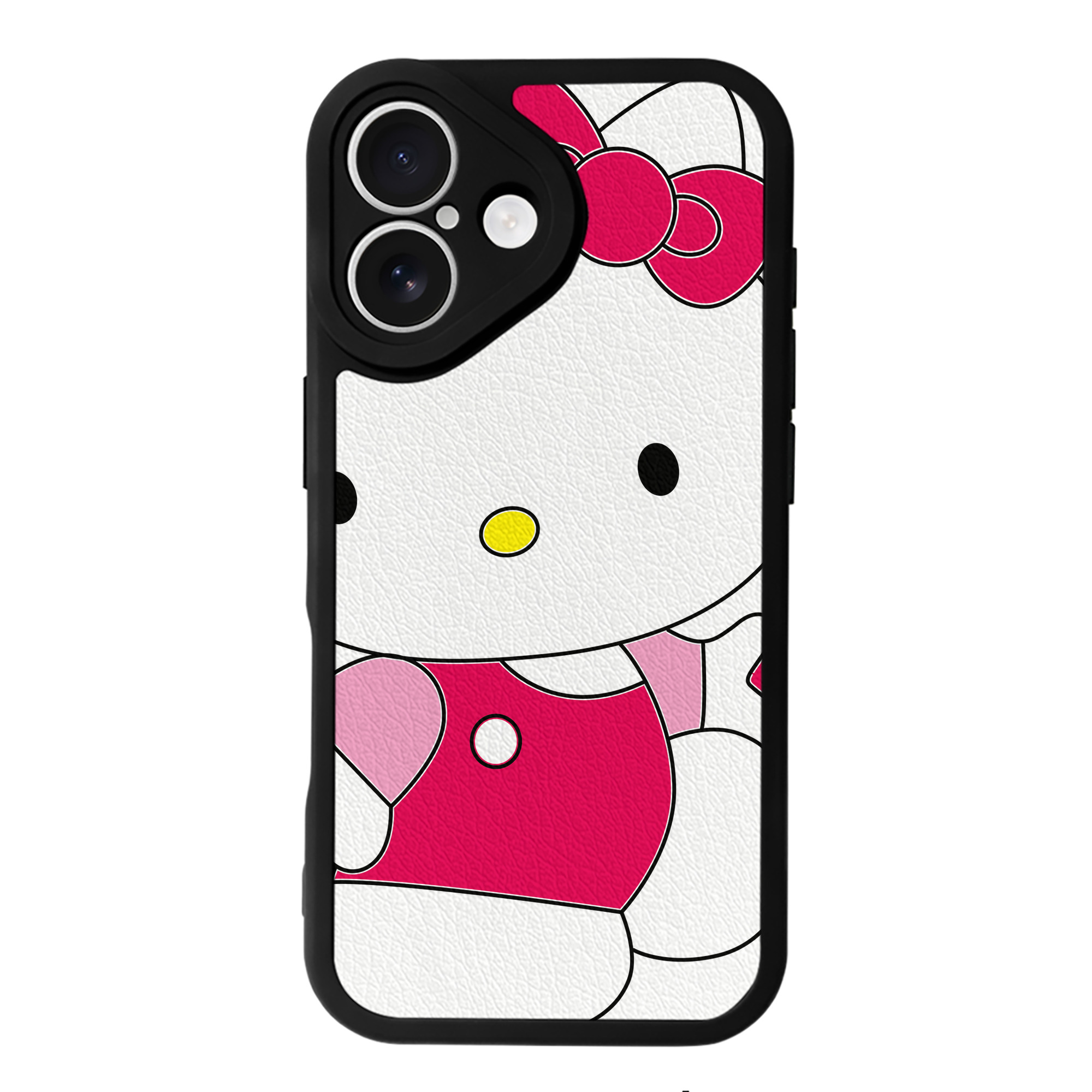 （画像用） Hello Kitty ハローキティ 【iPhone 16シリーズ対応】シリコンスマホケース（レザー調） 材質：シリコン
